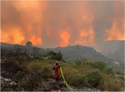Incendio en Valencia